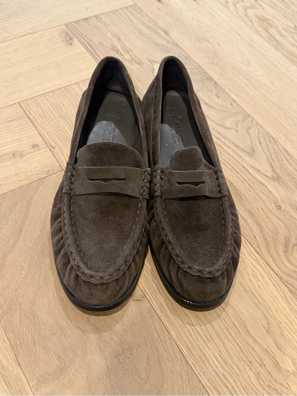 Brown Suede Peche “Hugh” Loafers - women’s 40
